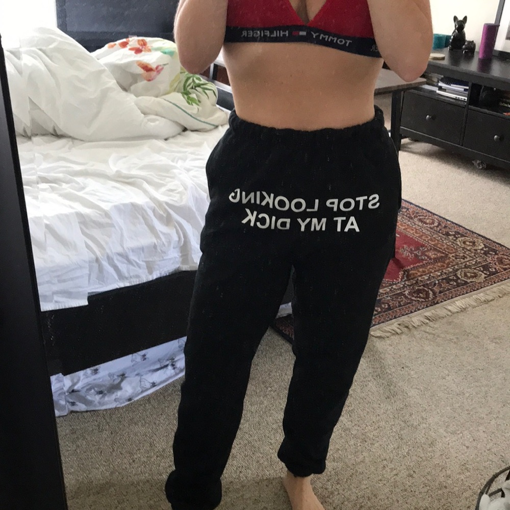 Pizza Slime Stop Looking At My Dick Sweatpants